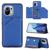 pu leather phone case for xiaomi mi 11 ultra 10t lite poco x3 nfc cover for redmi note 10 9 pro 9s wallet card slots stand case