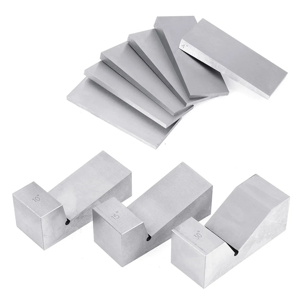 

9Pcs Hardened Steel Gauge Block Precision Angle Block Set Angle Block Gage For Grinding and Milling Machine Applications