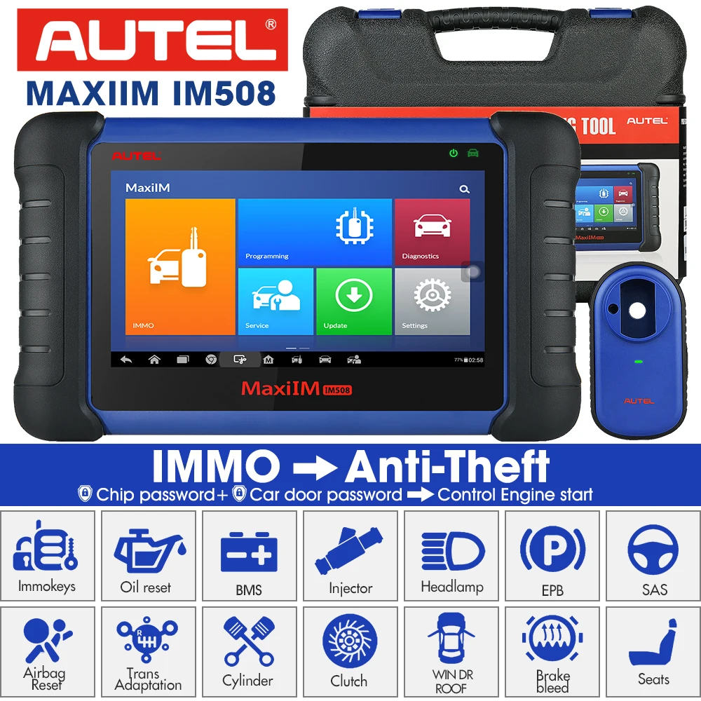 Autel MaxiIM IM508 и XP400 PRO OBD2 все системы daignstic сканеры IMMO программирование ключей PK