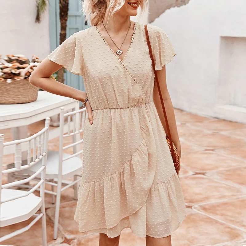 

Dresses for Wome Women's Independent Station 2021 Summer Ruffles Solid Color Fairy Dress Summer dresses