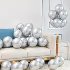 Гелиевые воздушные шары 10 шт., 12 дюймов, металлические шары, золотые, серебряные, хромированные, для украшения дня рождения, с новым годом 2020