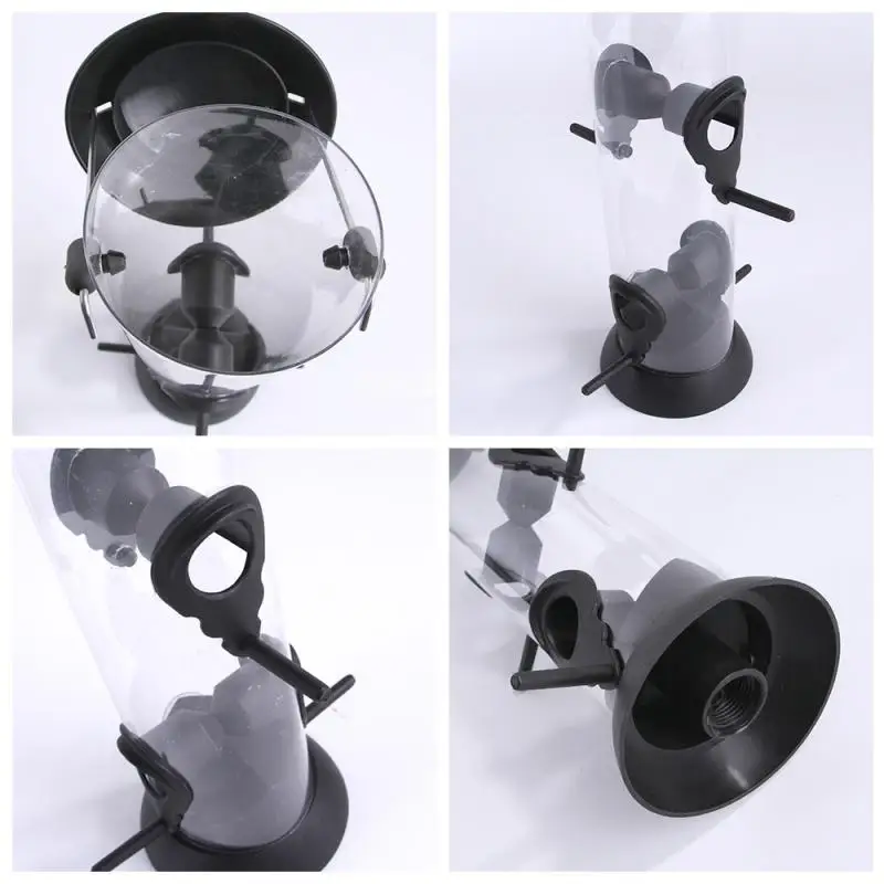 

Hanging Type Outdoor Plastic Pet Wild Bird Metal Feeder Hanging Feeders Viewing Window for Garden Yard Decoration Drop Shipping
