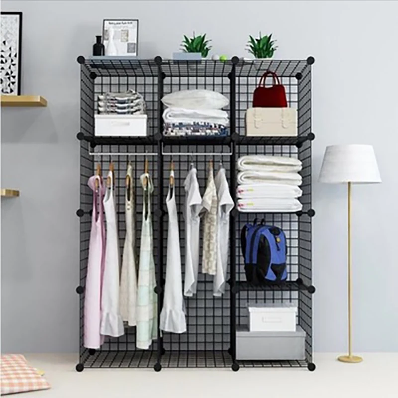 Скандинавская черная сетка полка для украшения стен хранения металлическая