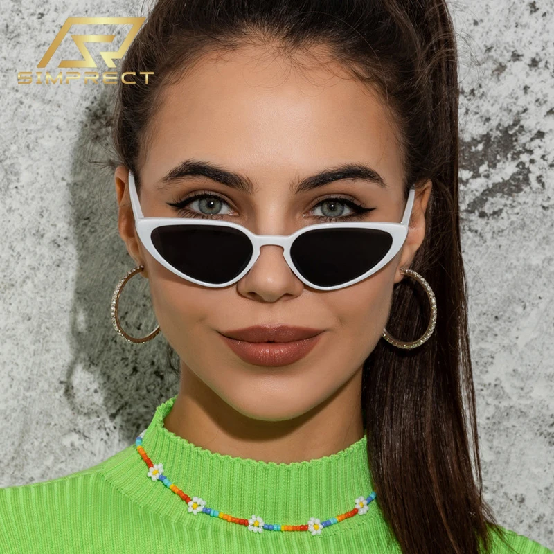 

SIMPRECT Small Cat Eye Sunglasses Women 2021 Fashion Luxury Brand Designer Sun Glasses Vintage Retro Shades For Women oculos