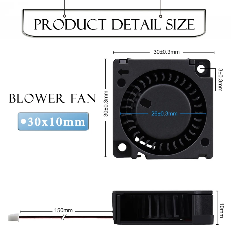 

5 pieces Gdstime Ball Bearing 24V DC Micro Cooling Fan 30mm x 10mm Blower Fan 3cm 30x30x10mm 3010 3D Printer Radiator 2Pin