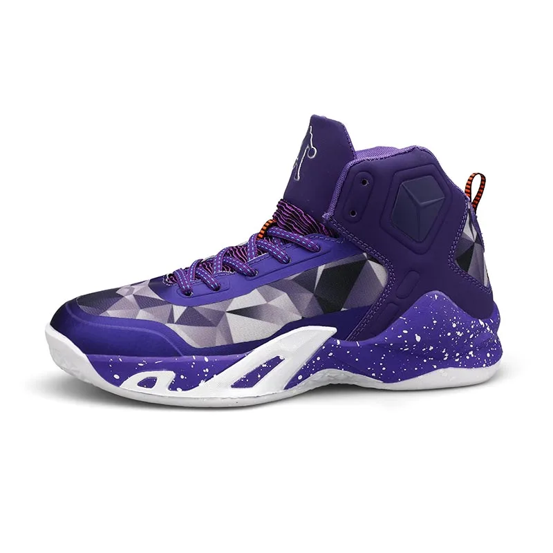 Purple Высококачественные мужские баскетбольные кроссовки Jordan, профессиональные дышащие баскетбольные кроссовки, мужские нескользящие спортивные кроссовки Jordan - Цвет: Purple