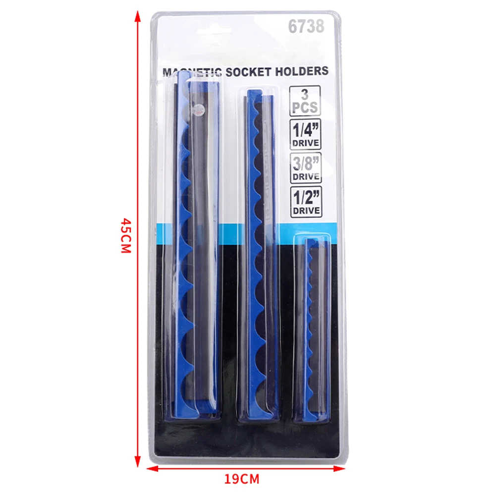 

3Pcs Universal Socket Holder Chrome Vanadium Steel Magnetic Tool Storage Stand Practical Storage Holder Organizer Tool New D5