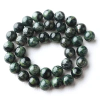 2 strands natural genuine dark green kambaba jasper round jewellery loose small ball beads 6mm 8mm 10mm 12mm 15 05455