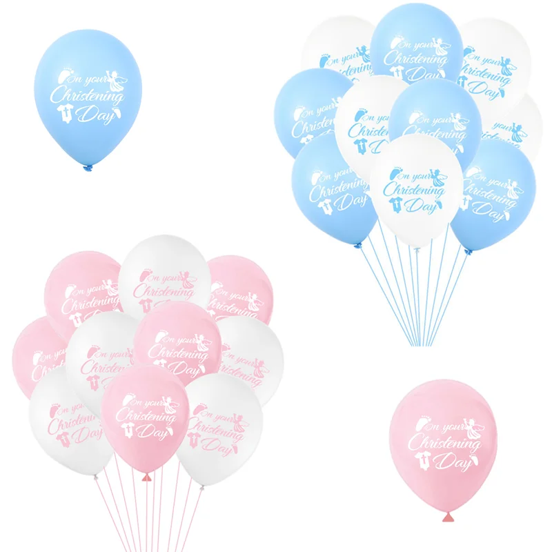 10/20 шт 12 дюймов синие розовые буквы с печатью латексные воздушные шары для