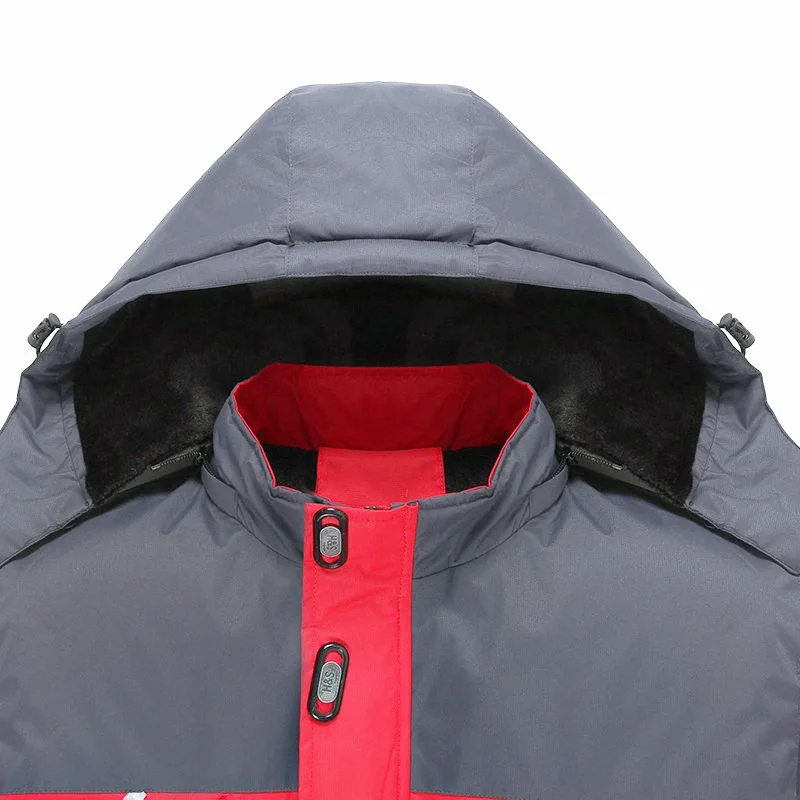 

2021 Winter Jacket Men for Custom logo Thick Velvet Warm Coat Male Windproof Hooded Outwear Casual Mountaineering Overcoat b7