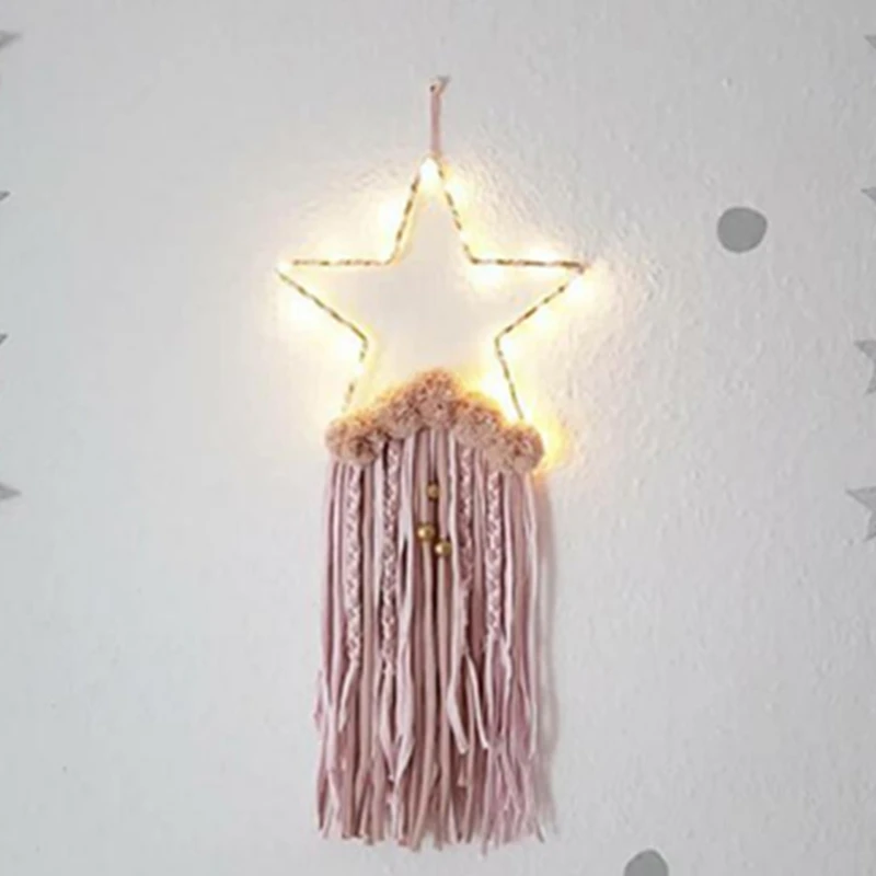 СВЕТОДИОДНЫЙ цветной декор Ловец снов сделай сам украшение для детской комнаты