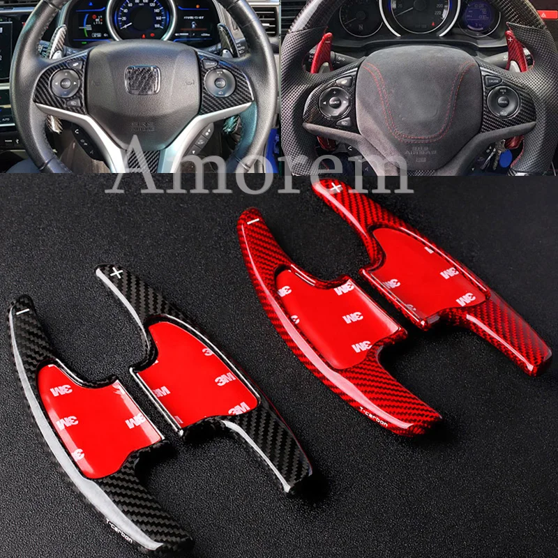 Рычаг переключения передач на руль из углеродного волокна для Honda Civic Fit Jazz VEZEL 2017