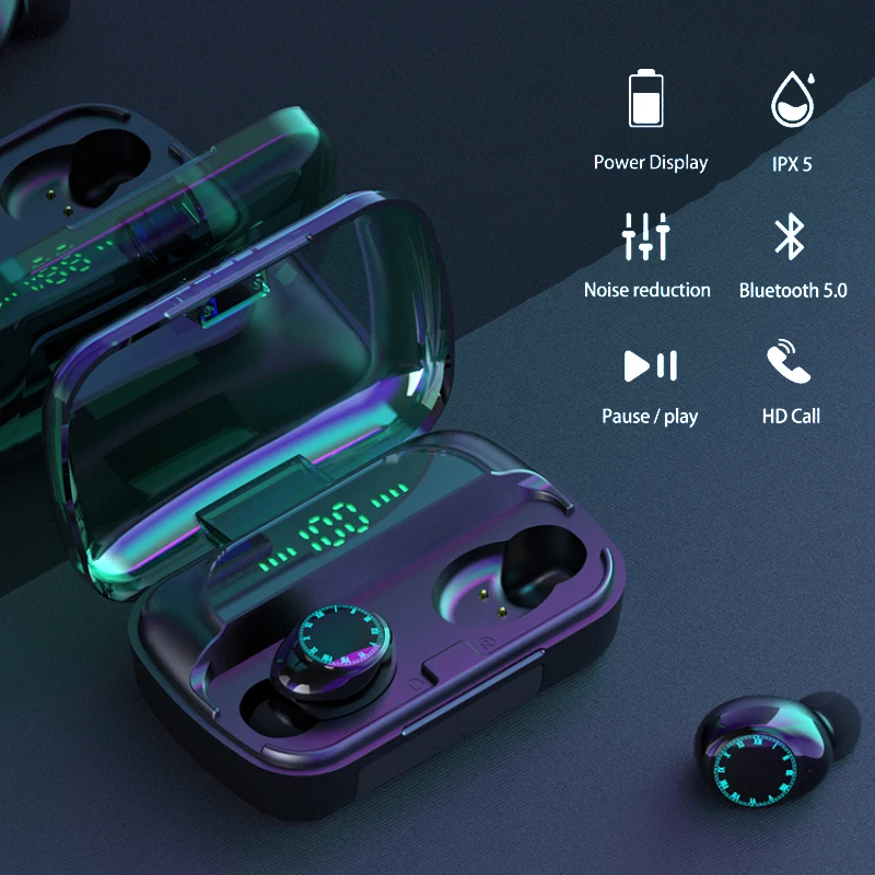 Беспроводной сенсорный светильник TWS Bluetooth 5 0 стереонаушники для спорта наушники