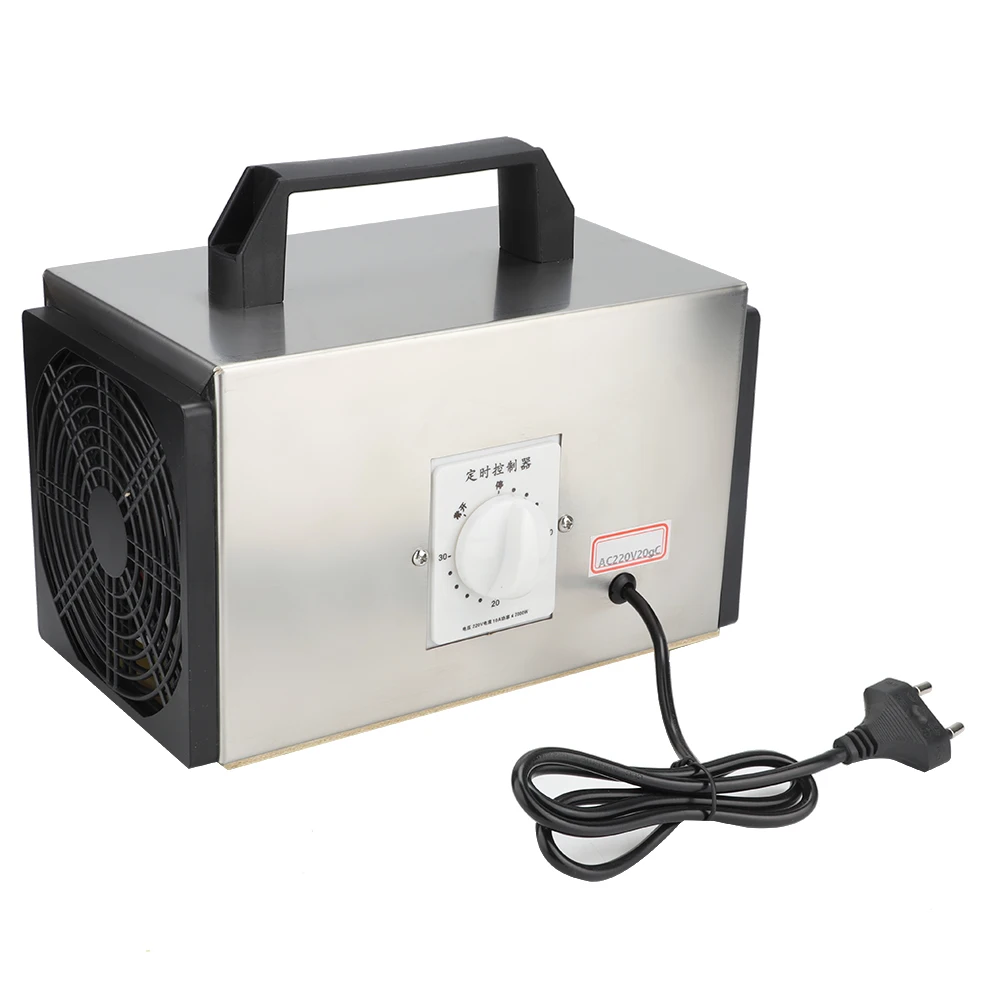 comprar 20 G/h Interruptor De Temporização Ozonizador Purificador De Ar Gerador De Ozônio Limpador De Ozonizador Doméstico Máquina De Desinfecção Portátil Plugue Ue 250v