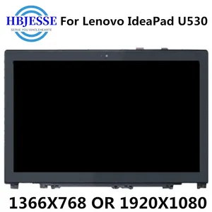 original 15 6 inch lcd touch screen for lenovo ideapad u530 lcd digitizer replacement assembly display frame hd or fhd free global shipping