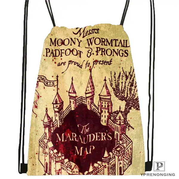 Drawstring Backpack Custom Hufflepuff-Гарри-Поттер-походная сумка на шнурке милый рюкзак для детей(черная спинка) 31x40 см#2018612-01-(12 - Цвет: Drawstring Backpack