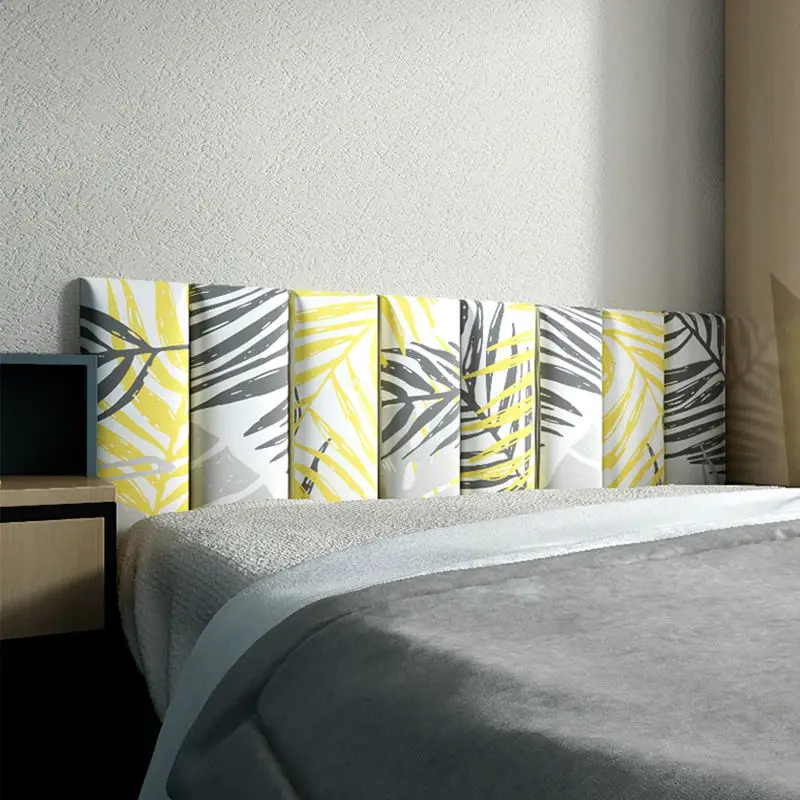 

Bed Headboards Anti-Collision Bedroom Tatami 3D Stereo Wall Sticker Soft Pack Aesthetic Head Board Headrests Wall Decoration Art