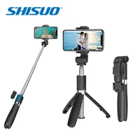 shisuo l01s mini selfie stick bluetooth phone holder tripod for smartphone stabilizer for xiaomi huawei samsung phone