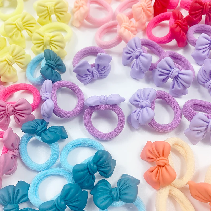 newborn socks for babies 10pcs/bag 2cm Bow Girls Scrunchie Elastic Hair Bands Kids Baby Rubber Headband Decorations Ties Gum For Mini Hair Accessories cool baby accessories