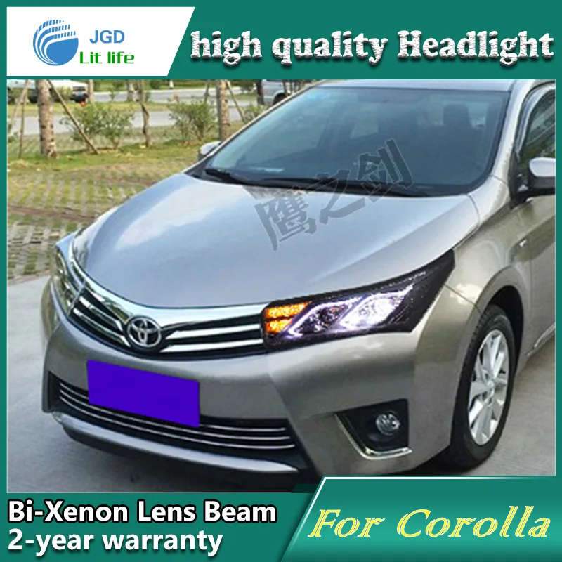 Чехол для стайлинга автомобиля Toyota Corolla 2014 светодиодный светильник s DRL дневной