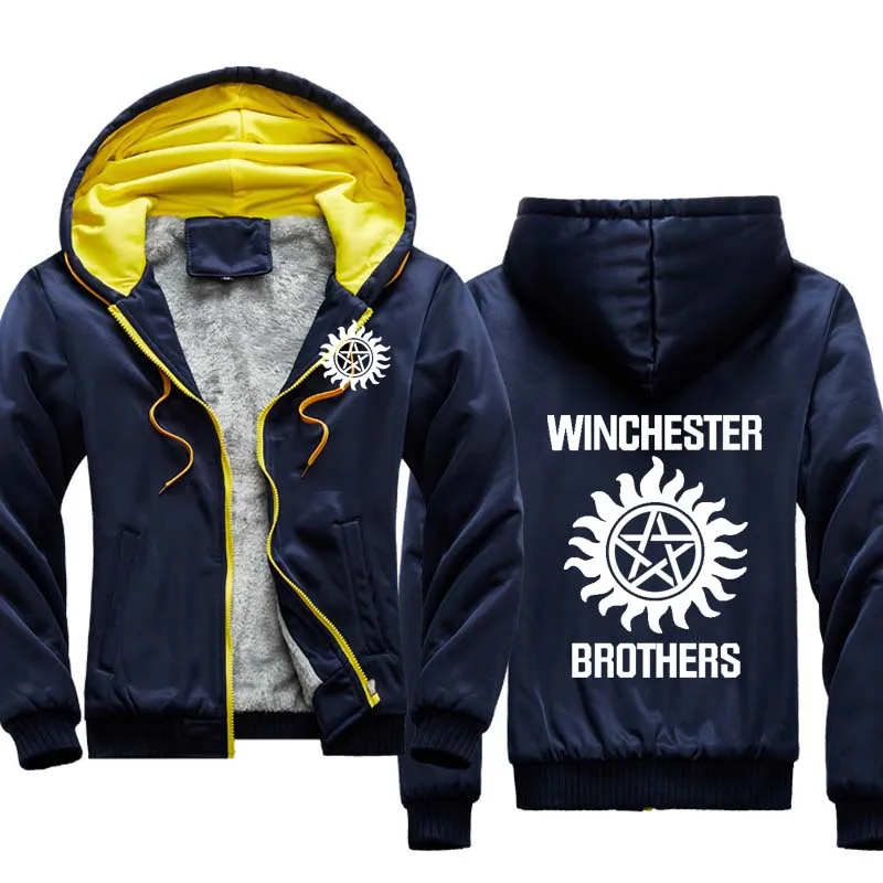 

Winter spring autumn Supernatural Hoodie Men Winchester Bros Mens Hoodies Cotton Men's jackets