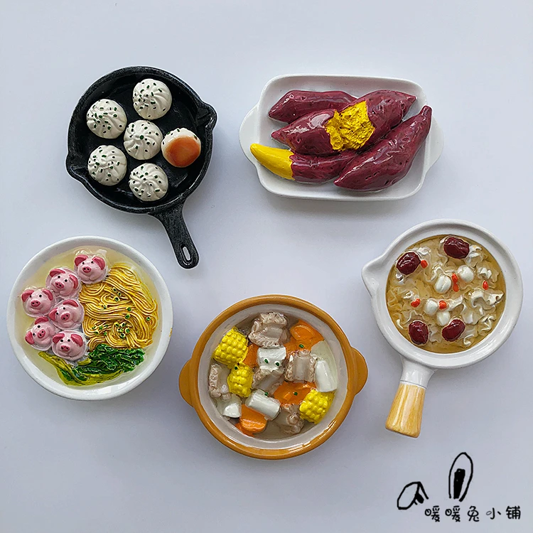 

Creative and lovely cartoon food resin refrigerator