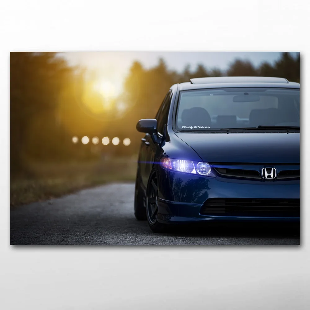 Спортивные автомобили Honda Civic художественные принты на стену картины для декора