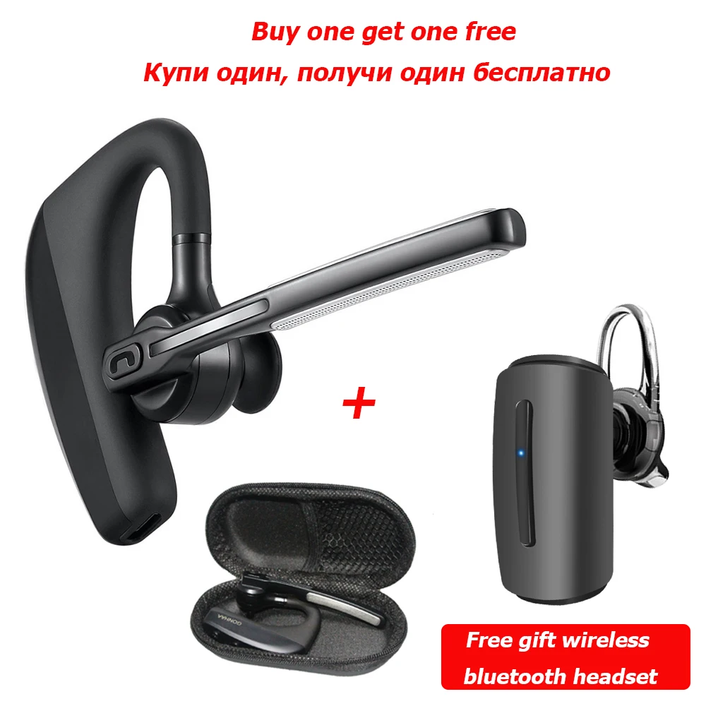 K10 Беспроводные Бизнес Bluetooth наушники стерео громкой связи Bluetooth наушники Смартфон Гарнитура+ коробка - Цвет: No storage box