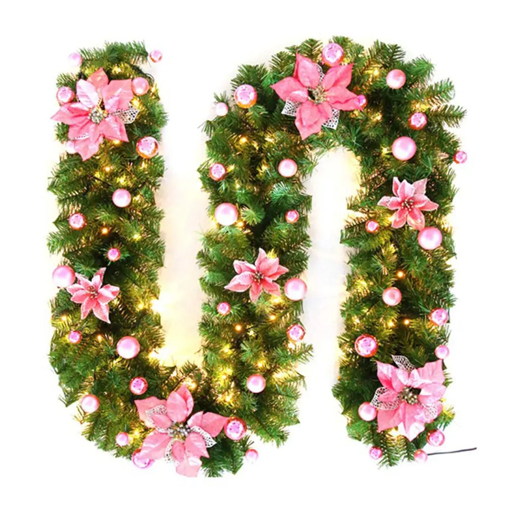 Рождественское украшение из искусственного ротанга светодиодная лампа гирлянда