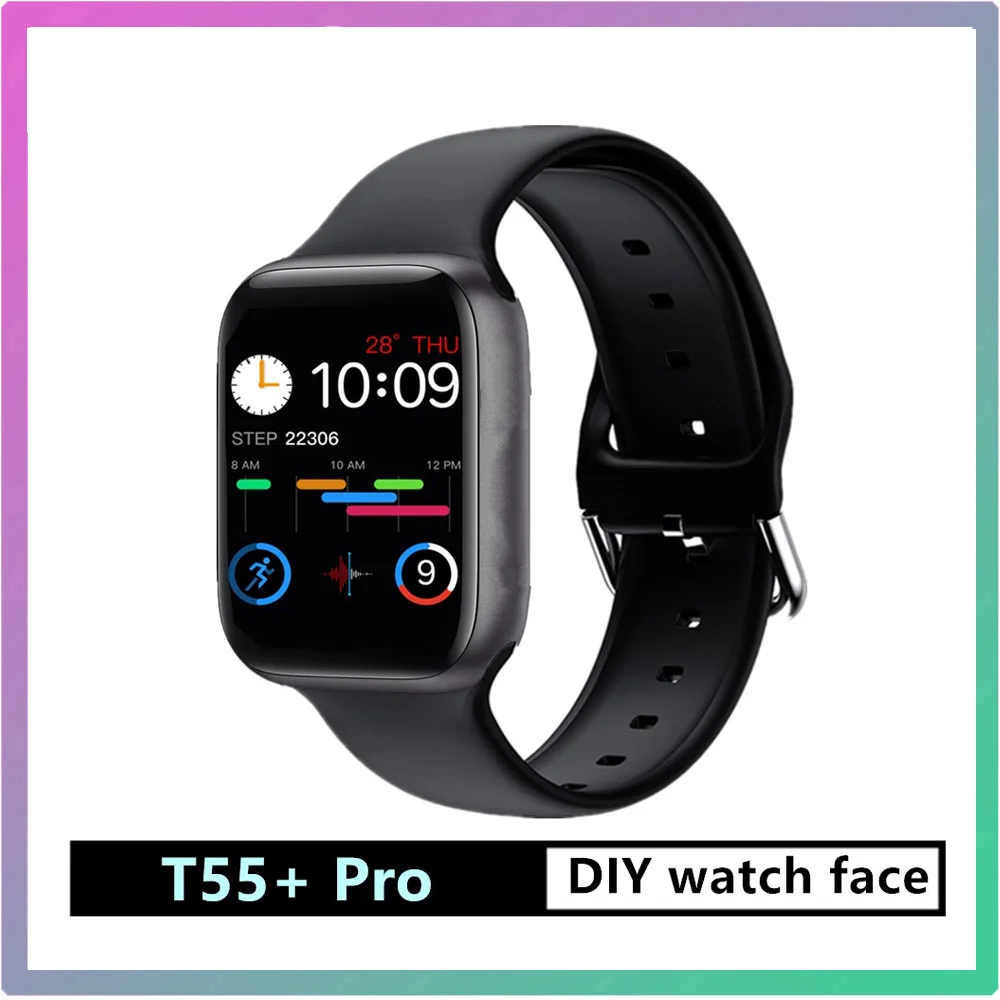 

IWO T55+Pro Smartwatch 1.75 inch Screen Bluetooth-compatible Call Body Temperature Women Men Watch PK T500 PLUS Watches T900 X7