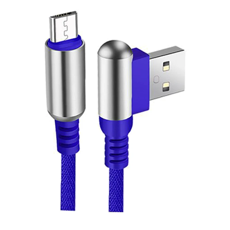NOHON Bullet USB кабель для передачи данных для Apple Android type-C 90 градусов кабель для быстрой зарядки 2.4A для iPhone 11 Pro Max samsung S10 - Цвет: Синий
