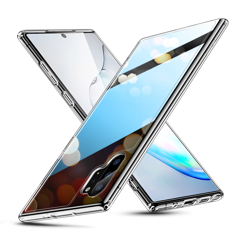 Transparent Чехол ESR из закаленного стекла для samsung Note 10 Plus 5G, Роскошный Жесткий чехол для samsung Note 10, чехол-бампер для samsung Note 10 - Цвет: Transparent