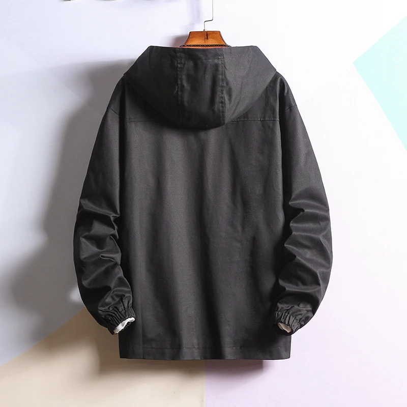 

2019 Spring and Autumn Men's Jacket Solid Color Casual Trend Comfortable Home Loose Large Size Jacket Men's Long Sleeve Hoodie