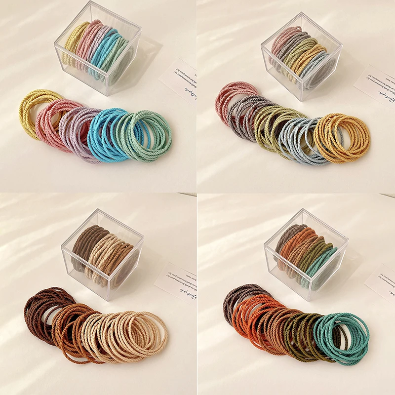 Резинки для волос Женские однотонные 10/50/100 шт./набор |