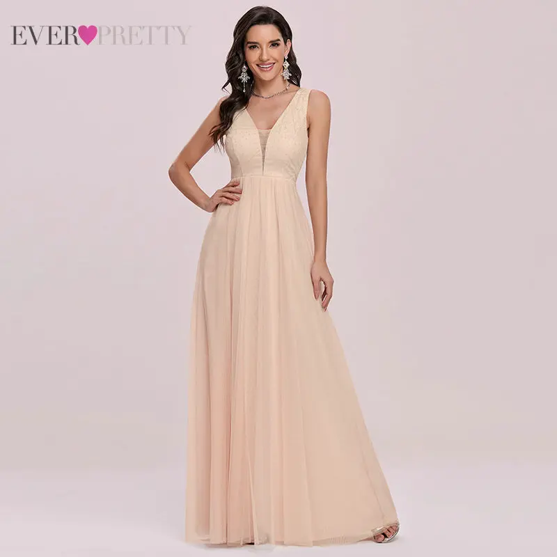 

Robe Tulle Prom Dresses Woman Party Night Ever Pretty Elegant A Line V Neck Beaded Formal Party Gowns Vestidos New Arrival 2021