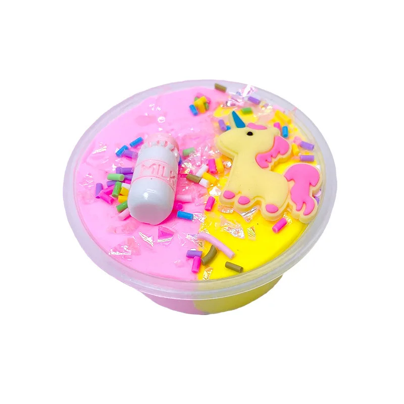 

Unicorn Puff Plastic Slime Light Clay Colorful Modeling Cotton Mud Foaming Gum Polymer Sand Fluffy Plasticine Rubbing Mud Toys