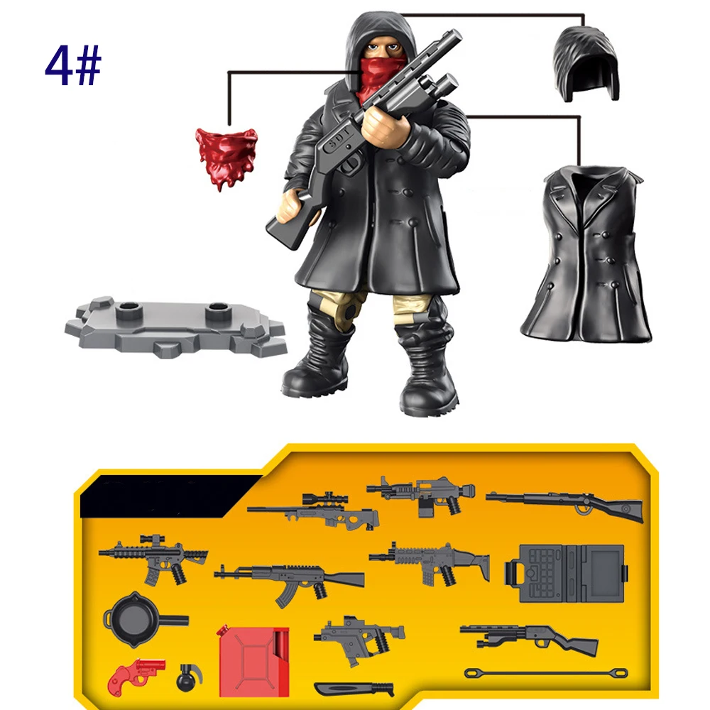 Боевой солдат ABS с оружием шарнирные блоки военная фигурка джедая игрушка для