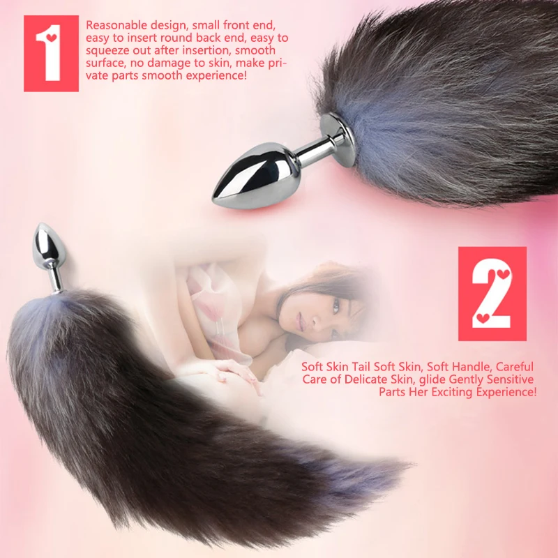 Cosplay лисий хвост Анальная пробка для женщин и мужчин маленькие симпатичные