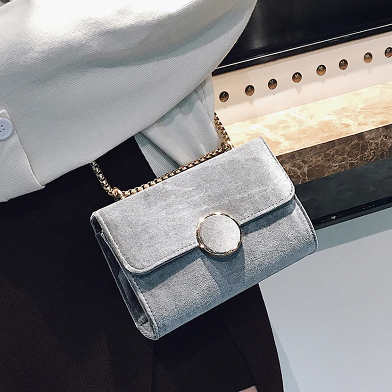 Роскошная сумочка с цепочкой бархатная сумка через плечо мессенджер