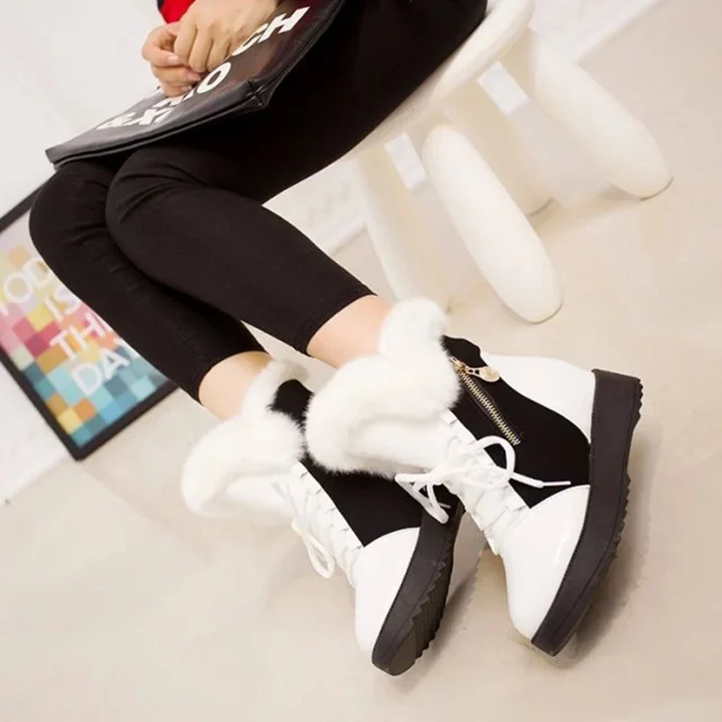 2019 г. Женские ботинки сезон осень-зима новые теплые на толстой подошве