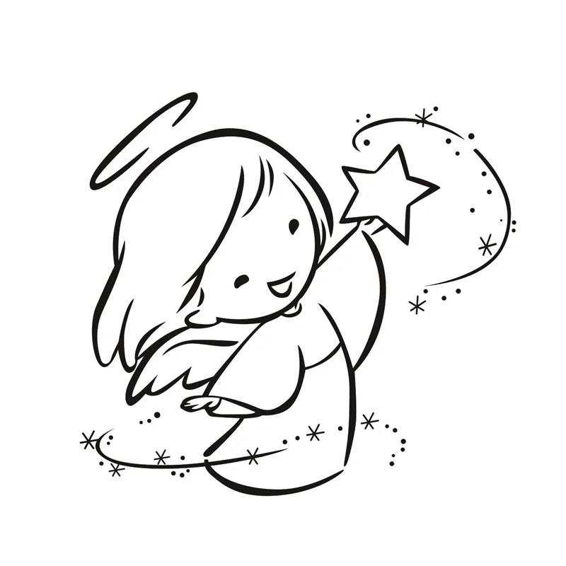 Прозрачные прозрачные штампы Angel Girl силиконовые уплотнения для самостоятельного