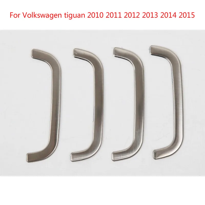 Для Volkswagen tiguan 2010 2011 2012 2013 2014 2015 нержавеющая сталь 4 шт. автомобильные аксессуары