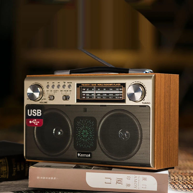 Высококачественный портативный деревянный беспроводной Bluetooth-динамик в стиле