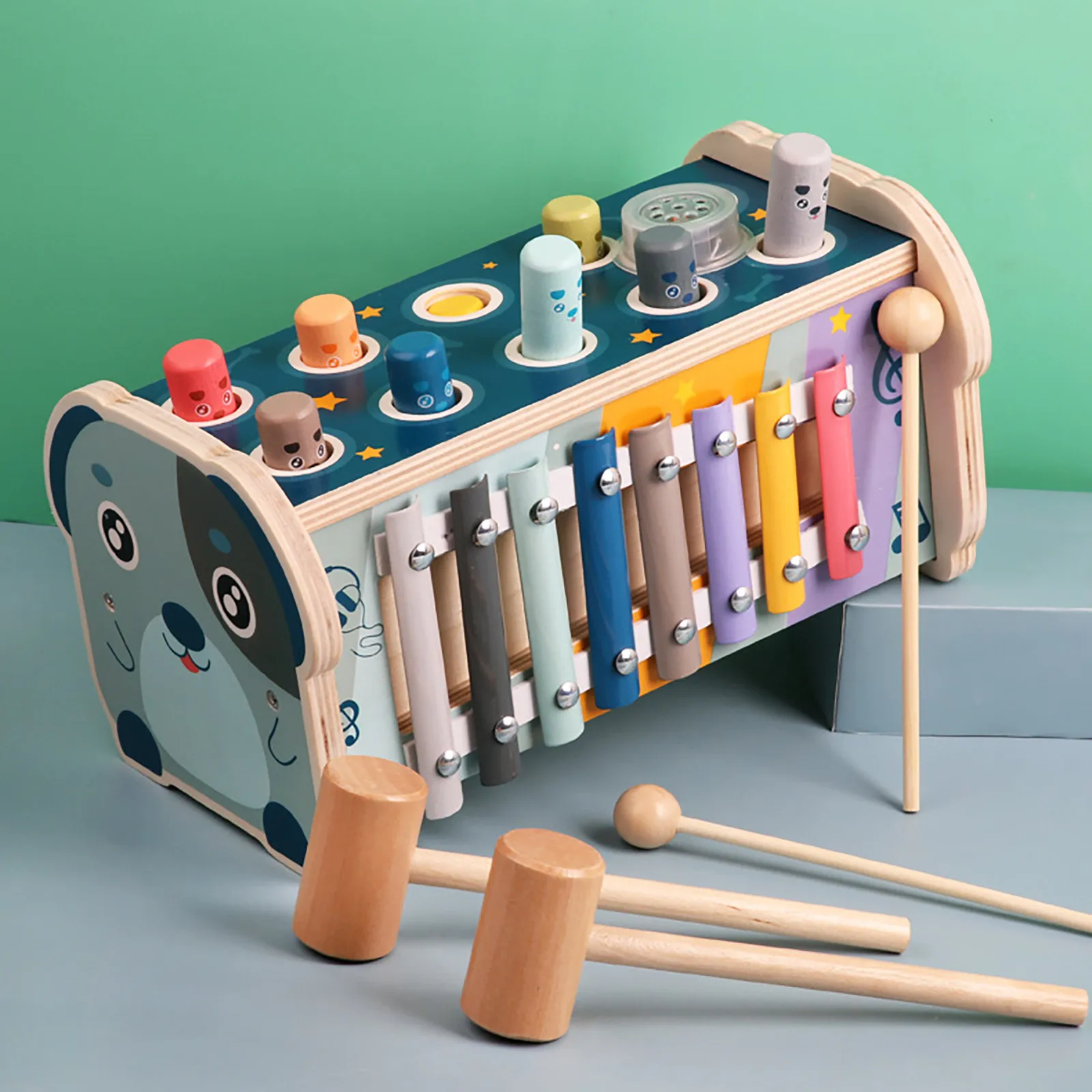 

Percussion Instruments Funny Wooden Hamsters Childrens Music toys Educational Educational Xylophone Eight-tone Piano Baby Toys