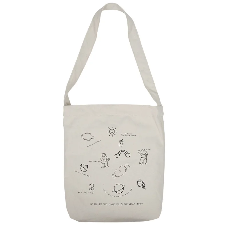 Женская Холщовая Сумка-тоут Экологически чистая Складная Сумочка на плечо для