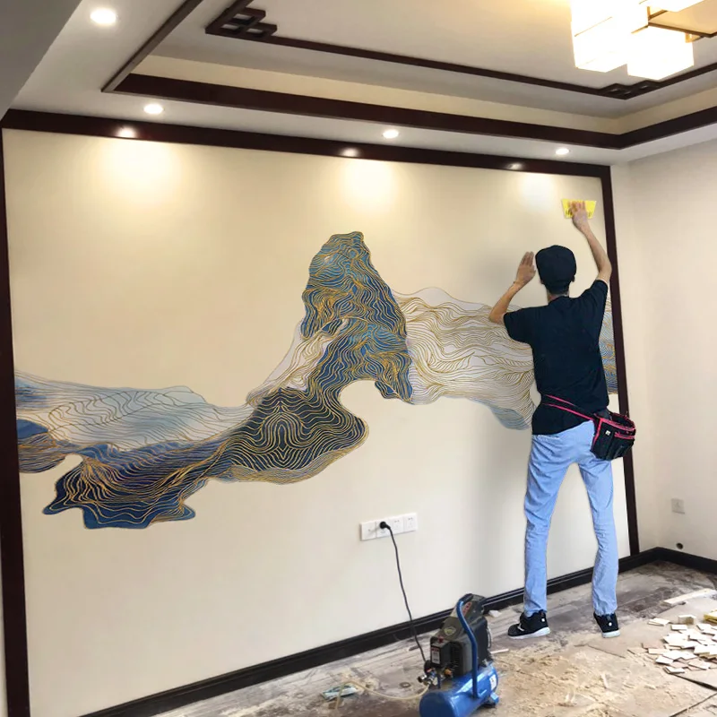 Китайская чернильная пейзажная живопись фон для телевизора настенная гостиной