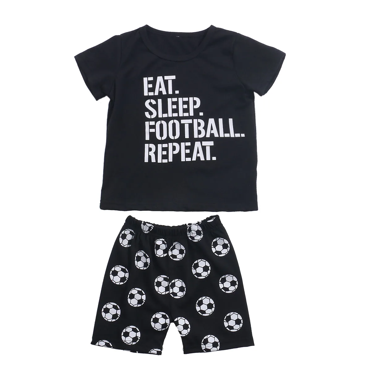 Комплект детской одежды для мальчиков и девочек черный спортивный костюм