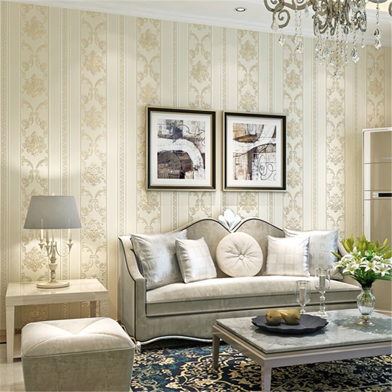 Beibehang Европейский вертикальные полоски нетканые обои современный минималист