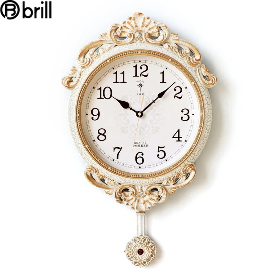 

American Large Pendulum Horloge Murale Clocks Wall Home Decor Silent 3d Luxury Relojes De Pared Vintage Decoracion Pendule Mural