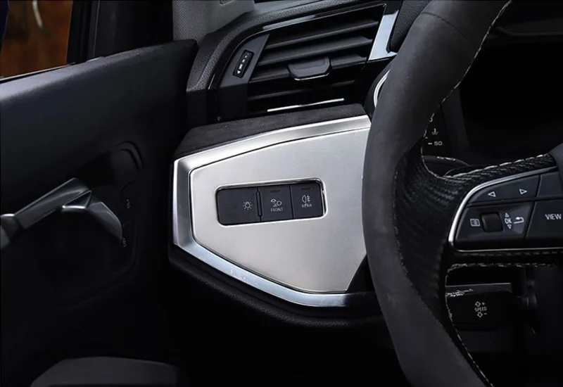 

Подходит для Audi 19 Q3 модифицированный налобный фонарь управление клавишей рамка навигации декоративная рамка панель внутреннее украшение
